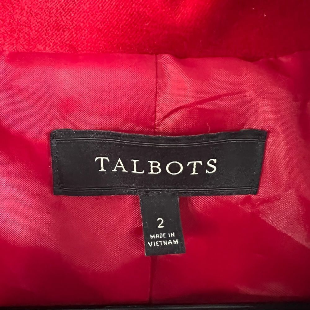 Women’s Talbots Orange Brushed Jacket Size 2 - Picture 5 of 5
